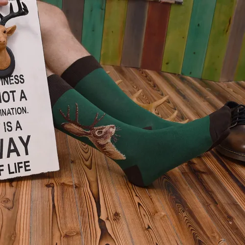 Vista 4 de HSELL Calcetines de vestir para hombre, diseños divertidos y locos, calcetines de algodón con patrón novedoso, regalos divertidos para hombres 12
