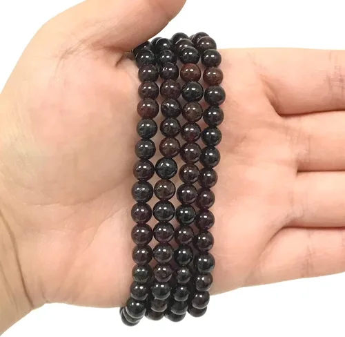 Vista 233 de Gem Avenue Handmade Round Bead Stretch Bracelet Unisex Natural Stone Beaded Jewelry for Men & Women, Elastic Wristband for Daily Wear