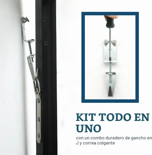 Vista 6 de Kit para colgar espejos con perchas y accesorios de nivelación – 100 libras – Accesorios para colgar espejos resistentes, clips de espejo