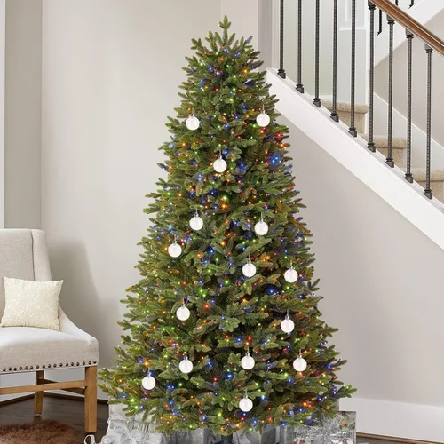 Vista 9 de Gadpiparty 12 adornos de bolas de Navidad iridiscentes, bolas de plástico blanco de 1.5 pulgadas, bolas de árbol de Navidad para bricolaje, fiesta
