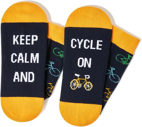 Vista 3 de Zmart Calcetines de ciclismo unisex, calcetines de ciclismo, calcetines de bicicleta, regalos de ciclismo de montaña, regalos de ciclismo, regalos