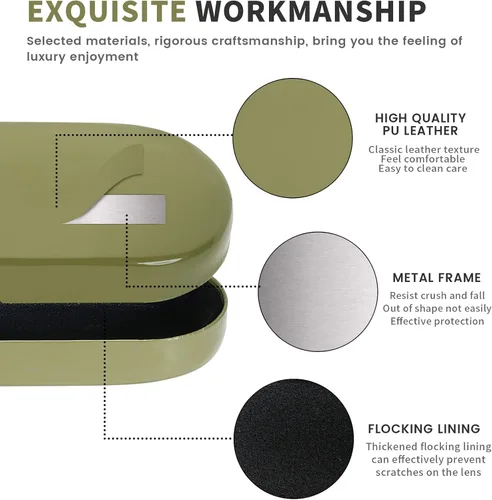 Vista 4 de molshine Funda rígida para lentes de sol, funda clásica grande para mujeres y hombres, lentes de sol
