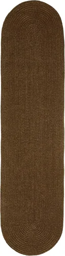 Vista 25 de BNM - Alfombra ovalada bohemia para interiores y exteriores con patrón trenzado sólido, perfecta para patio trasero, patio, oficina, sala de estar