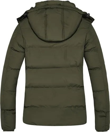 Vista 2 de FARVALUE Women's Winter Coat Thicken Puffer Jacket Warm Bubble Coat with Removable Hood