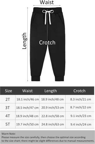Vista 2 de Resinta Paquete de 3 pantalones deportivos para niños pequeños y bebés, pantalones deportivos casuales con bolsillo