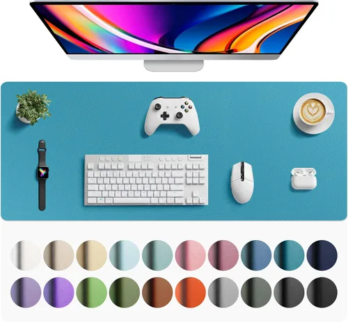 Vista 229 de Aothia - Protector de escritorio de cuero sintético grande, base antideslizante para mouse y superficie para escribir, impermeable, fácil de Agua