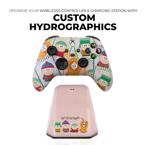 Vista 4 de Original Xbox Wireless Controller and Stand Compatible with Xbox OneSeries XS - Customized in USA with Advanced HydroDip Print Technology(Not Just a