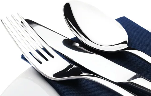 Vista 2 de Juego de cubiertos de 60 piezas para 12, cubiertos de acero inoxidable resistente, incluye cuchillo de carne, tenedor y cuchara, apto