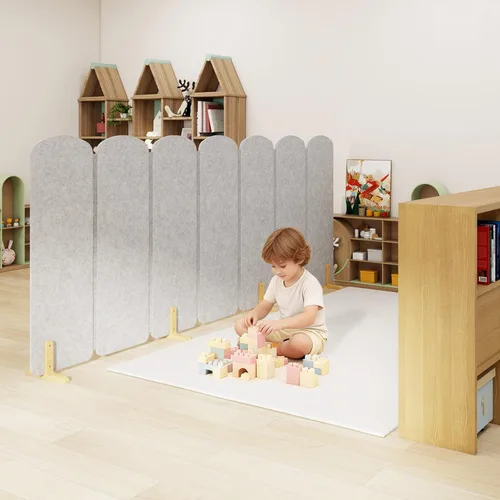 Vista 3 de Divisor de habitación plegable para niños, partición independiente para aula, pantalla de juegos para niños, separador de sala de juegos para niños
