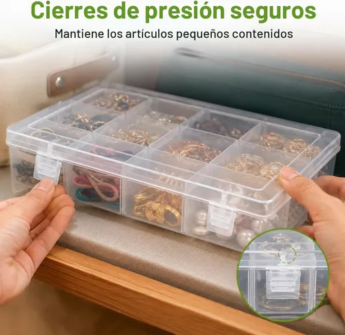 Vista 6 de APACALI Caja Organizadora de Plástico con Divisores (18 Rejillas - 6 Piezas)