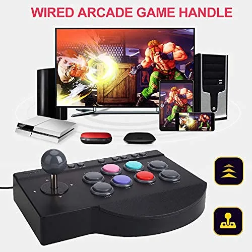 Vista 7 de PXN-0082 Arcade Joystick Juego Joystick Controlador para PCPS4PS3Xbox ONE Nintendo SwitchPC Windows.