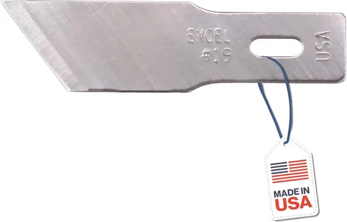 Vista 6 de Excel Blades Cuchillas de repuesto #2 Hobby - Cuchillas de repuesto de borde recto hechas en Estados Unidos - Paquete de 5