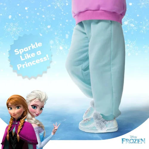 Vista 2 de Disney Frozen Elsa and Anna - Pantuflas de felpa para niñas, antideslizantes, cómodas, esponjosas, ligeras, cálidas, suaves, para interiores y niñas