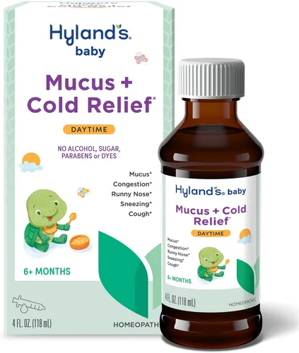 Vista 9 de Hyland's Baby Organic - Jarabe para la tos diurna todo en uno + apoyo inmunológico con saúco, vitamina C y zinc, 4 onzas líquidas