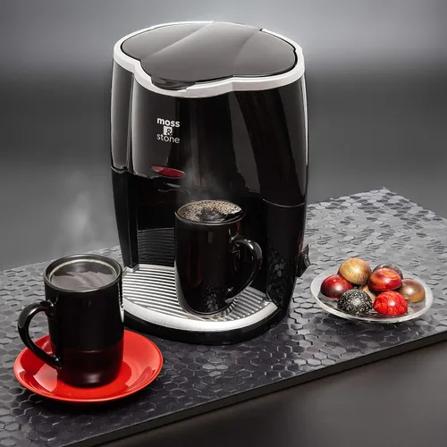 Vista 6 de Moss & Stone - Mini cafetera de goteo de 2 tazas con tazas de 5 onzas, cafetera pequeña