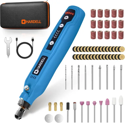 Vista 14 de HARDELL Kit de herramientas rotativas inalámbricas, kit de 5 velocidades