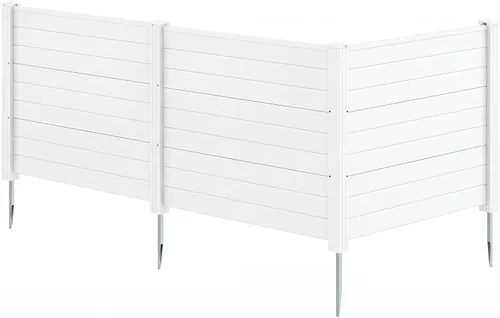 Vista 27 de GIANTEX Valla de aire acondicionado No-Dig, 2 paneles, 48 pulgadas de ancho Negro