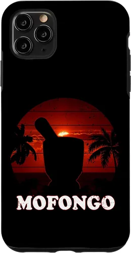 Vista 11 de Funda de regalo divertida para iPhone 15 con mofongo pilon palmeras puesta de sol