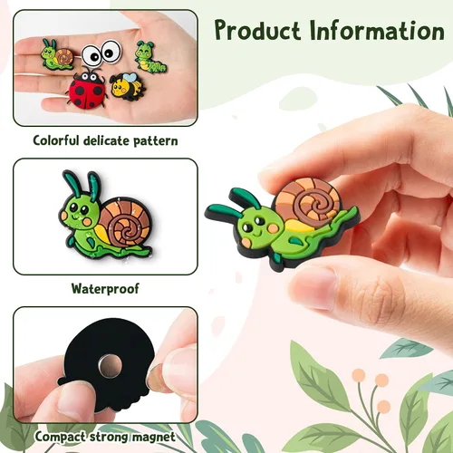 Vista 3 de H1vojoxo 12 bonitos imanes para plantas en maceta, regalos únicos para amantes de las plantas, divertidos accesorios para plantas