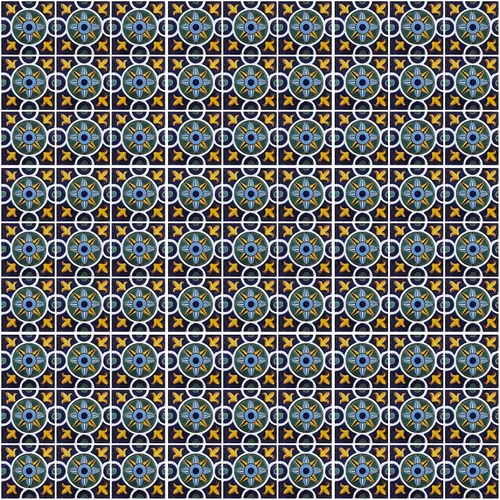 Vista 2 de Cerámica Talavera Azulejo Mexicano 4x4", 9 Piezas (NO Adhesivos) Calidad de Exportación A1! - EX46