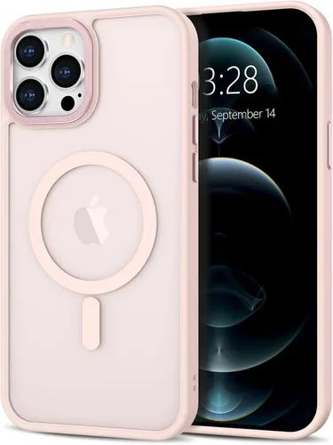 Vista 323 de Anuck - Funda magnética para iPhone 11 compatible con MagSafe, carcasa trasera mate translúcida dura, borde de TPU, delgada, resistente a impactos