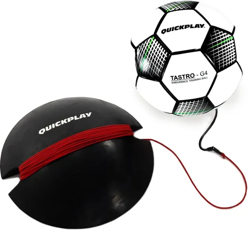 Vista 7 de QUICKPLAY Pelota de entrenamiento de fútbol Replay Bola de entrenamiento elástica ajustable con peso base