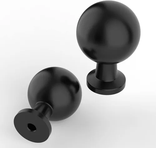 Vista 7 de Asidrama Paquete de 10 pomos de níquel satinado cepillado para gabinetes de cocina, pomos de tocador, pomo de cajón, herrajes para gabinetes, pomos
