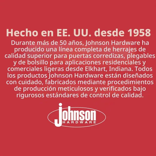 Vista 5 de Johnson Hardware 2041PLBG Guía de puerta de bolsillo oculto