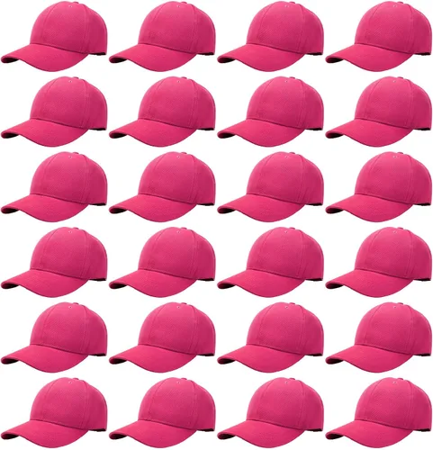 Vista 8 de Falari - 24/144 unidades de gorra de béisbol unisex, lisa y de tamaño ajustable, venta al por mayor Paquete de 144 verde militar