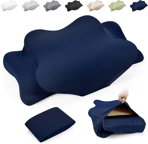 Vista 9 de Hahafelt Funda de almohada cervical refrescante con cierre de sobre (solo funda de almohada) Funda de almohada ergonómica para el cuello, funda