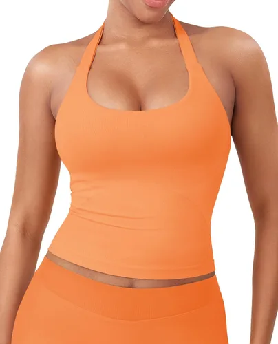 Vista 22 de YEOREO SoftHue Impact Halter - Camiseta sin mangas para mujer Blanco