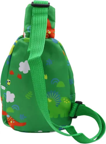 Vista 3 de ANKOMINA Bolso bandolera pequeño para niños, lindo bolso cruzado de dibujos animados, bolsa de hombro de unicornio dinosaurio para exteriores