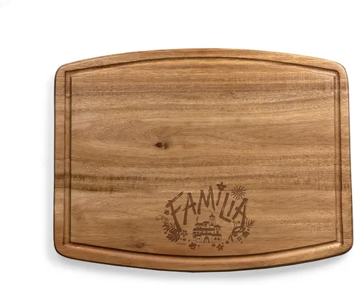 Vista 13 de PICNIC TIME Tabla de cortar oval de madera de acacia de la Mansión Encantada de Disney, (madera de acacia)