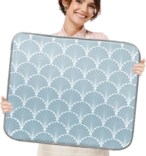 Vista 10 de SHIYUE Tapete de secado de platos para encimera de cocina, súper absorbente, decoración de cocina de primavera, tapete de secado de microfibra