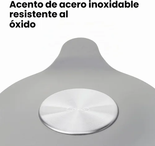 Vista 5 de OXO Good Grips Tapón para Tina de Silicona/Acero Inoxidable, Gris Drenaje de sellos de succión resistentes, se adapta a desagües estándar