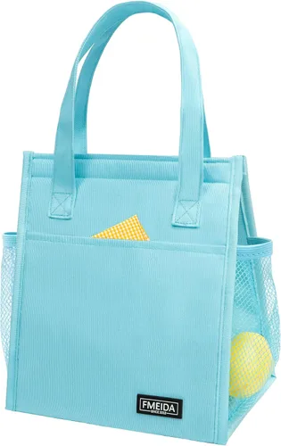 Vista 8 de Bolsa de Almuerzo Aislada para Mujeres, Bolsas de Almuerzo Pequeñas de 6.75L con Múltiples Bolsillos, Bolsa Térmica Reutilizable para Trabajo