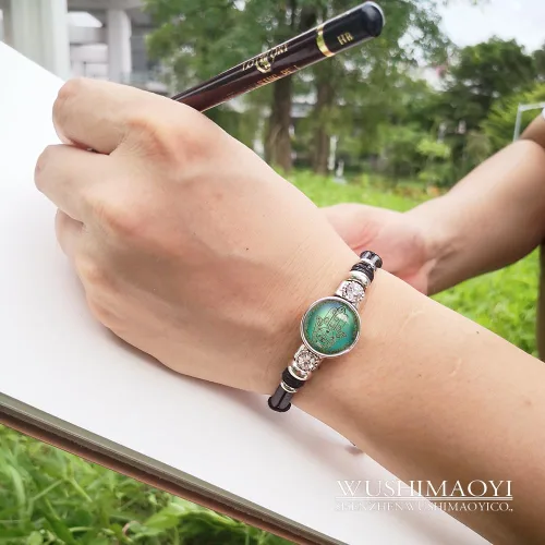Vista 3 de WUSHIMAOYI Hamsa Mano de Dios pulsera de mal de ojo pulsera Hamsa pulsera joyería Personalizar su propio