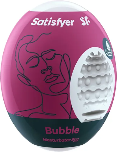 Vista 2 de Satisfyer Masturbator Egg - Stroker para masturbación masculina, manga de placer portátil, súper elástica, no requiere lubricante, desechable, de un