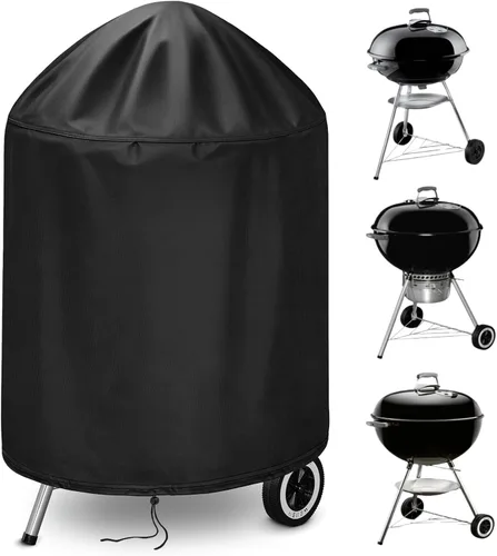 Vista 8 de Cubierta de parrilla de carbón para Cuisinart CCG190RB, cubierta redonda de parrilla de carbón portátil para Weber Smokey Joe 14, cubierta