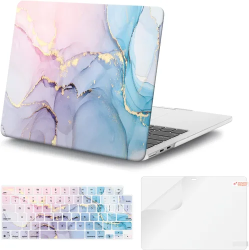 Vista 21 de iCasso para M4 MacBook Air de 13 pulgadas Funda 2025 2024-2022 M3 M2 Modelo A 3240 A3113 A2681, Funda de plástico de patrón protector resistente
