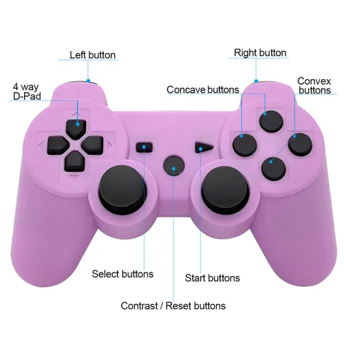 Vista 12 de Ceozon PS3 Controller Wireless 2 Pack Gamepad Compatible for PS3 Remote Joystick with Charging Cables Black and Black