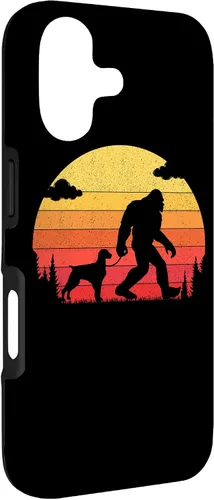 Vista 3 de Retro Bigfoot Silhouette Walking Brittany Spaniel Dog Case for iPhone 17