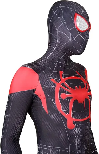 Vista 3 de Disfraz Zentai de superhéroe de elastano, traje completo para Halloween para adultos y niños