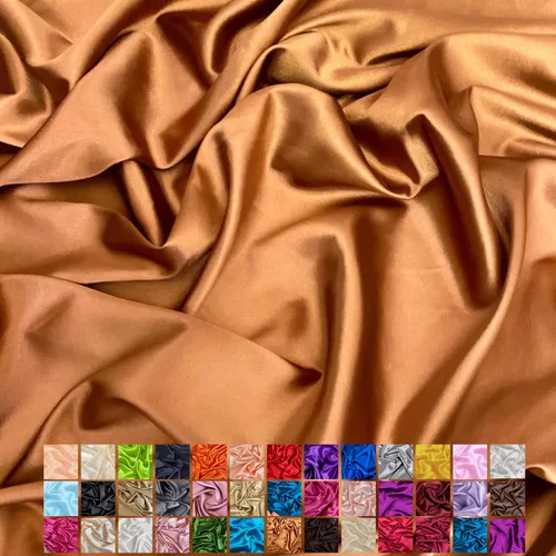 Vista 16 de Yard - Tela de satén sedosa elástica de alta calidad - Tela para vestidos y faldas - Suave como la seda, brillo metálico, ideal para bodas y diseño