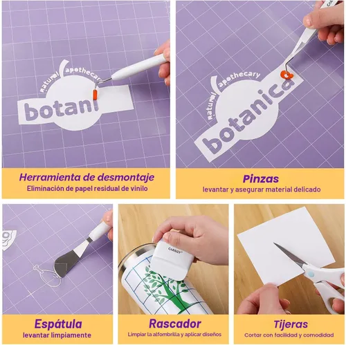Vista 3 de CAREGY Juego de herramientas de desmalezado de vinilo para manualidades, kit de herramientas de vinilo de precisión, kits de deshierba