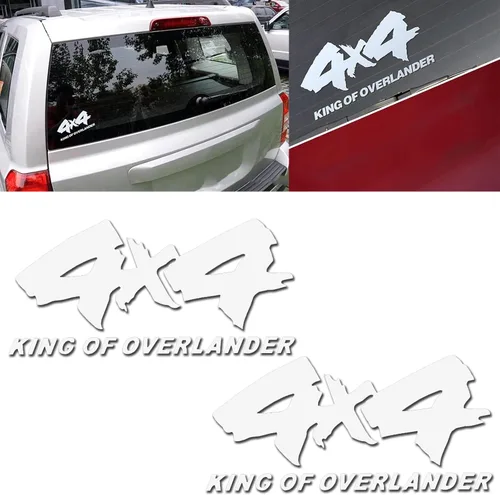 Vista 9 de Calcomanías adhesivas 4X4 para todoterreno, diseño gráfico en vinilo para cama y lateral de camioneta, accesorios universales