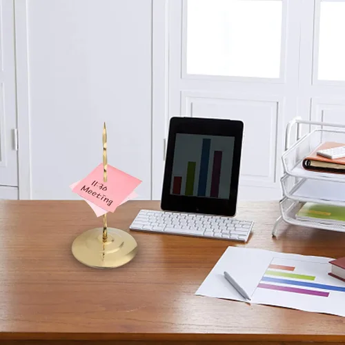 Vista 8 de Soporte para púas de recibos, de acero inoxidable, para restaurante, escritorio, soporte para recibos, espiga, tenedor, husillo de comprobación