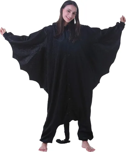 Vista 5 de DarkCom Unisex Adult Cosplay Animal Onesie Halloween Costume Christmas One Piece Pajamas Sleepwear for Women Men