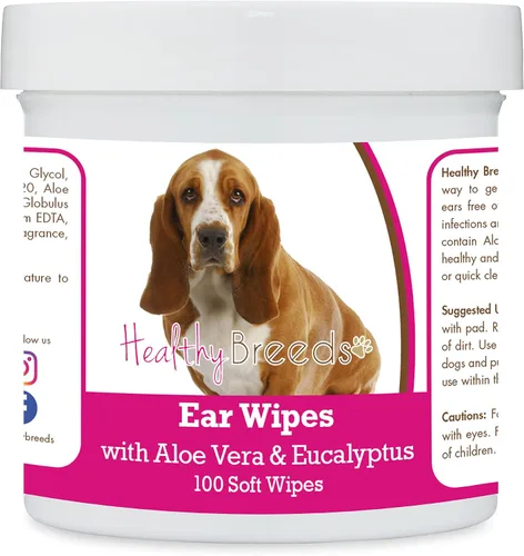 Vista 69 de Healthy Breeds Affenpinscher Toallitas de limpieza de oídos con aloe y eucalipto para perros, 100