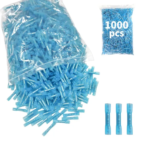 Vista 12 de Conectores de Empalme Termorretráctiles, 200 Piezas 12-10 AWG Amarillos Conectores de Cable Eléctrico Impermeables Grado Marino Automotriz